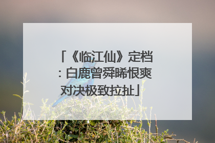 《临江仙》定档：白鹿曾舜晞恨爽对决极致拉扯