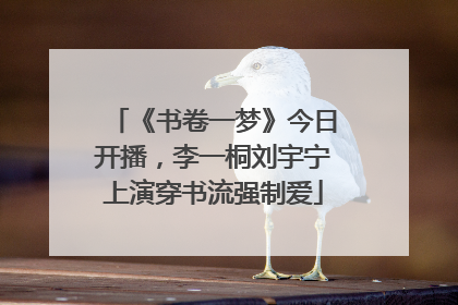 《书卷一梦》今日开播，李一桐刘宇宁上演穿书流强制爱