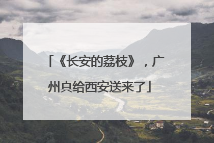 《长安的荔枝》，广州真给西安送来了