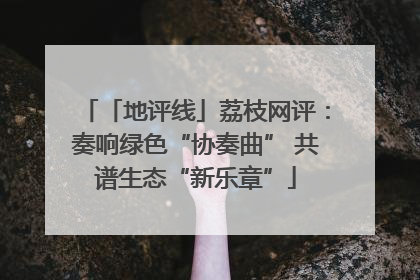 「地评线」荔枝网评：奏响绿色“协奏曲” 共谱生态“新乐章”