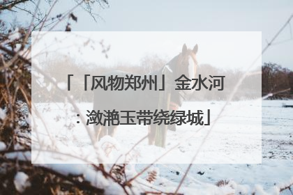 「风物郑州」金水河：潋滟玉带绕绿城