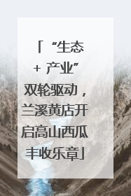 “生态 + 产业”双轮驱动，兰溪黄店开启高山西瓜丰收乐章