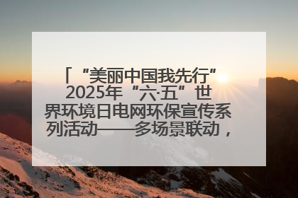 “美丽中国我先行” 2025年“六·五”世界环境日电网环保宣传系列活动——多场景联动，共筑生态发展新图景