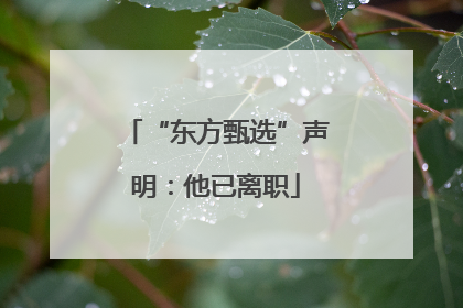 “东方甄选”声明：他已离职
