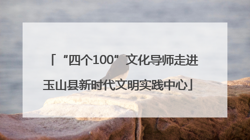 “四个100”文化导师走进玉山县新时代文明实践中心
