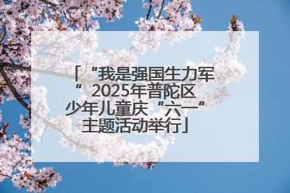 “我是强国生力军”2025年普陀区少年儿童庆“六一”主题活动举行
