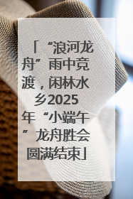 “浪河龙舟”雨中竞渡，闲林水乡2025年“小端午”龙舟胜会圆满结束