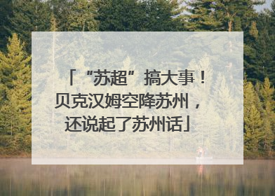 “苏超”搞大事！贝克汉姆空降苏州，还说起了苏州话