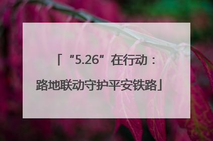 “5.26”在行动：路地联动守护平安铁路