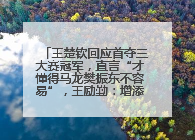 王楚钦回应首夺三大赛冠军，直言“才懂得马龙樊振东不容易”，王励勤：增添很大信心