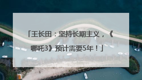 王长田：坚持长期主义，《哪吒3》预计需要5年！