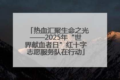 热血汇聚生命之光——2025年“世界献血者日”红十字志愿服务队在行动