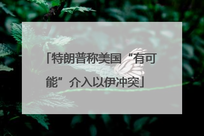 特朗普称美国“有可能”介入以伊冲突