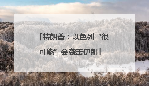 特朗普：以色列“很可能”会袭击伊朗