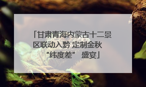 甘肃青海内蒙古十二景区联动入黔 定制金秋 “纬度差” 盛宴