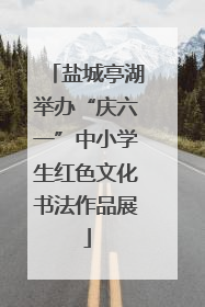 盐城亭湖举办“庆六一”中小学生红色文化书法作品展
