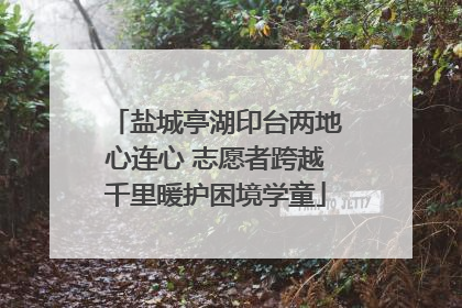 盐城亭湖印台两地心连心 志愿者跨越千里暖护困境学童