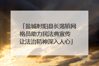 盐城射阳县长荡镇网格员助力民法典宣传 让法治精神深入人心