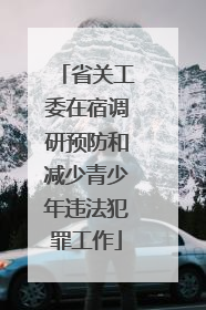 省关工委在宿调研预防和减少青少年违法犯罪工作