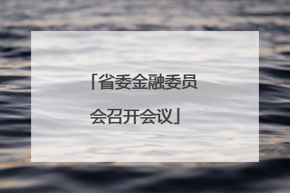 省委金融委员会召开会议