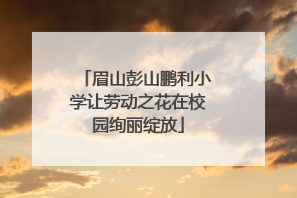 眉山彭山鹏利小学让劳动之花在校园绚丽绽放