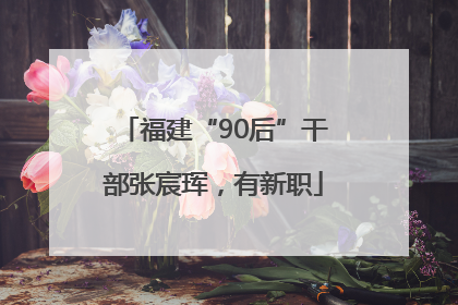 福建“90后”干部张宸珲，有新职