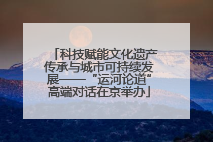 科技赋能文化遗产传承与城市可持续发展——“运河论道”高端对话在京举办