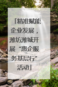 精准赋能企业发展，潍坊潍城开展“惠企服务基层行”活动