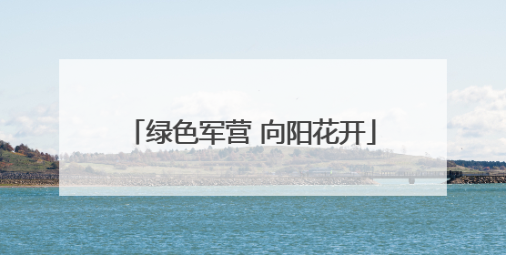 绿色军营 向阳花开