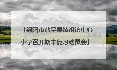 绵阳市盐亭县嫘祖镇中心小学召开期末复习动员会