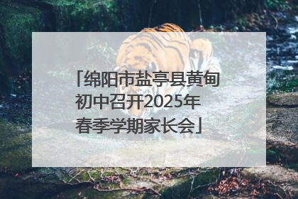 绵阳市盐亭县黄甸初中召开2025年春季学期家长会