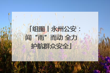 组图丨永州公安：闻“雨”而动 全力护航群众安全