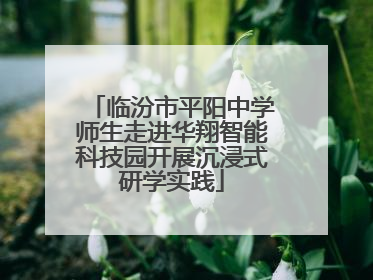 临汾市平阳中学师生走进华翔智能科技园开展沉浸式研学实践