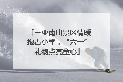 三亚南山景区情暖抱古小学，“六一”礼物点亮童心