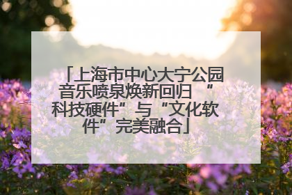 上海市中心大宁公园音乐喷泉焕新回归 “科技硬件”与“文化软件”完美融合