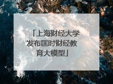 上海财经大学发布匡时财经教育大模型