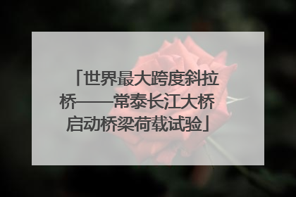 世界最大跨度斜拉桥——常泰长江大桥启动桥梁荷载试验