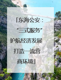 东海公安：“三式服务”护航经济发展 打造一流营商环境