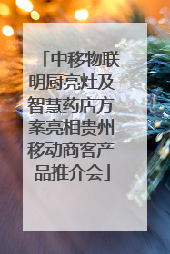 中移物联明厨亮灶及智慧药店方案亮相贵州移动商客产品推介会