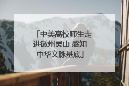 中美高校师生走进徽州灵山 感知中华文脉基底