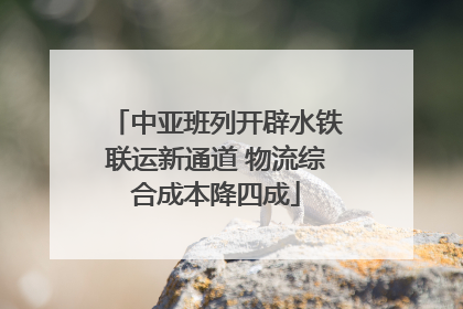 中亚班列开辟水铁联运新通道 物流综合成本降四成