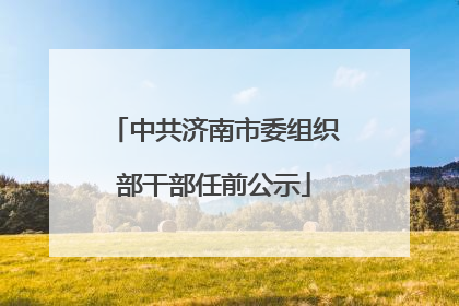 中共济南市委组织部干部任前公示