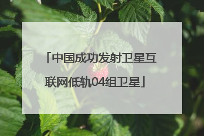 中国成功发射卫星互联网低轨04组卫星