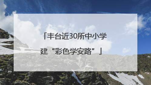 丰台近30所中小学建“彩色学安路”