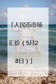 人民币市场汇价（5月28日）