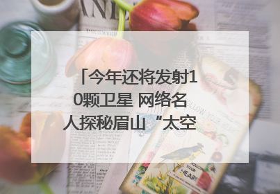 今年还将发射10颗卫星 网络名人探秘眉山“太空之眼”建设密码｜网络名人四川行