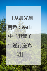 从晨光到暮色：暴雨中“电骡子”逆行送光明