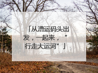 从漕运码头出发，一起来，“行走大运河”