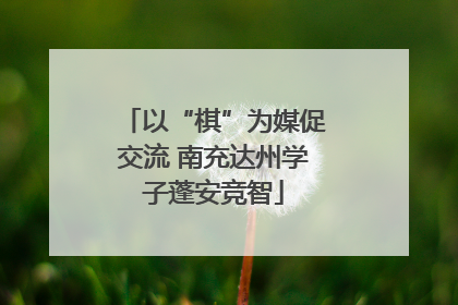 以“棋”为媒促交流 南充达州学子蓬安竞智