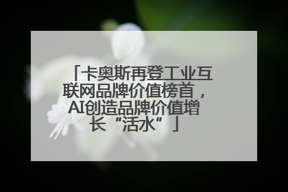 卡奥斯再登工业互联网品牌价值榜首，AI创造品牌价值增长“活水”